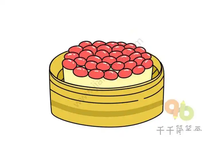 桂花糕儿童简笔画