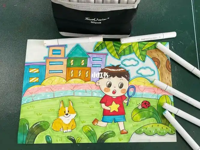 儿童画考级美丽的城市