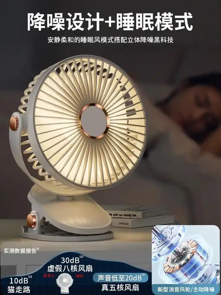 点击橱窗链接拍同款.小风扇usb充电款小型宿舍夹式静音大风力 - 抖音