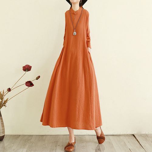 森女文艺棉麻连衣裙排行榜