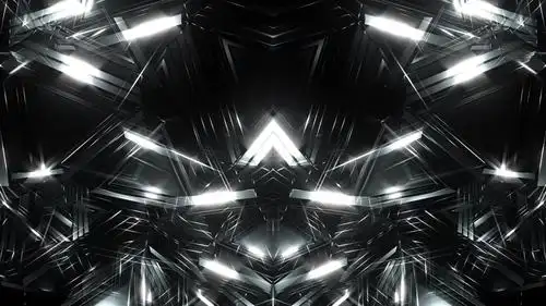 黑色发光闪烁科技感vj背景