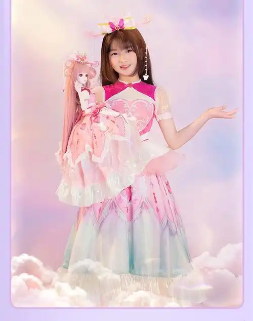 叶罗丽公主裙子罗丽仙子灵冰公主cos换装魔法棒儿童衣服女孩真人 罗丽