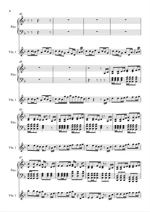 分享一个heisapirate的钢琴小提琴谱子