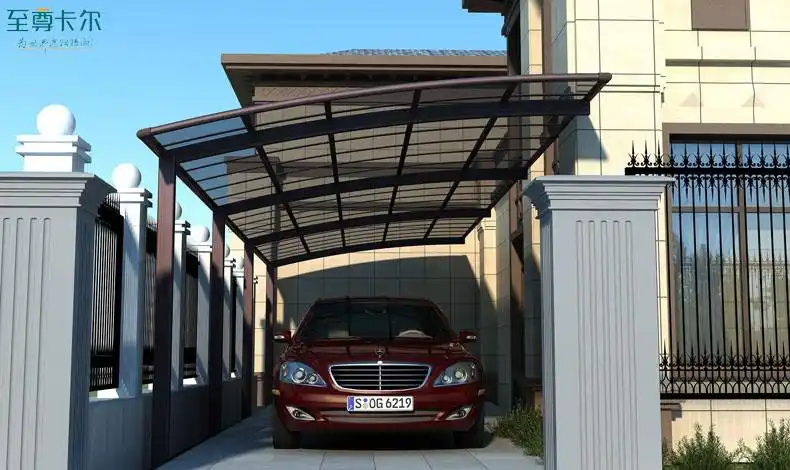 铝合金车棚设计效果图