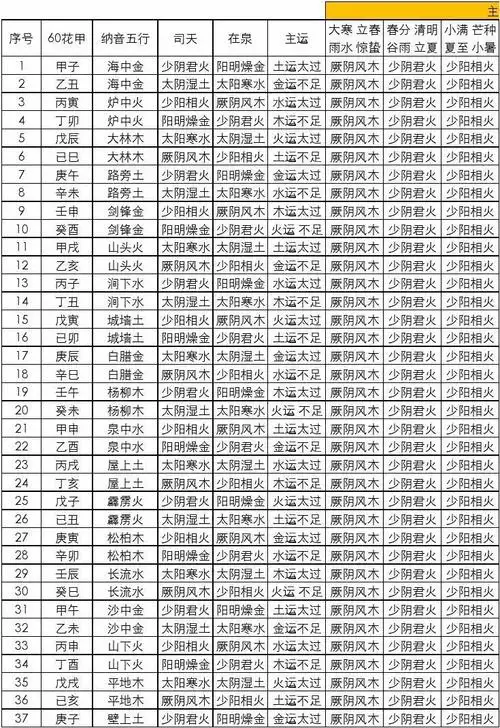 五运六气速查【司天,在泉,年运,主气,客气】.xlsx