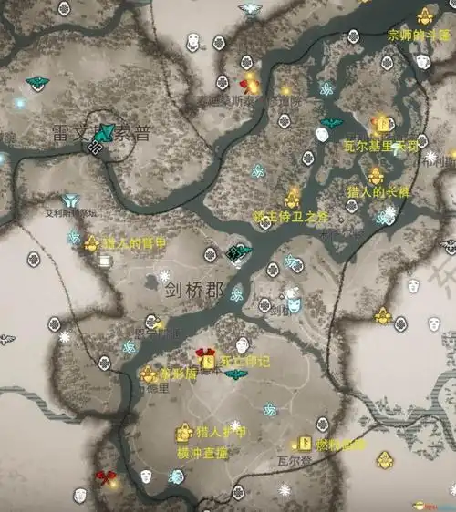 刺客信条英灵殿全收集标识地图