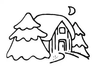 美丽的雪乡简笔画 简笔画图片大全-蒲城教育文学网
