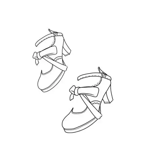 小皮鞋带跟lolita日常原创缎面大蝴蝶结绑带高跟基础款