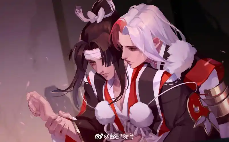 光切_ №阴阳师 阴阳师 阴阳师手游 酒茨 黑白 狗崽[图片专辑] _ 图片