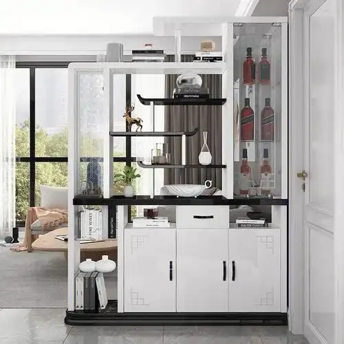 记录  入户正对门玄关柜客厅简约现代门厅隔断柜酒柜一体屏风柜间厅柜