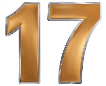 3d 渲染上孤立石头狮子雕塑的十七孔桥栏杆生日蛋糕蜡烛数字十七孤立