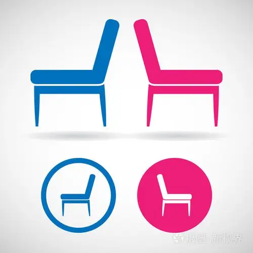 椅子上的图标设置任何使用大矢量eps10