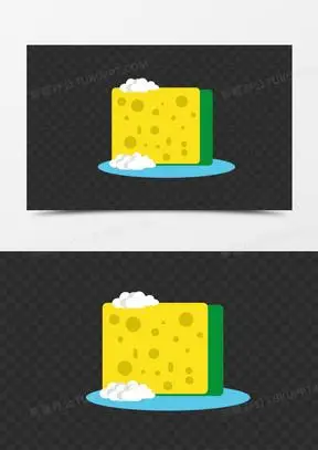 卡通手绘海绵块免抠元素