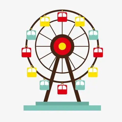 手绘卡通摩天轮png