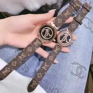 时尚腕表计时表时来运转镶钻表盘手表女老花表带女同款lv88505