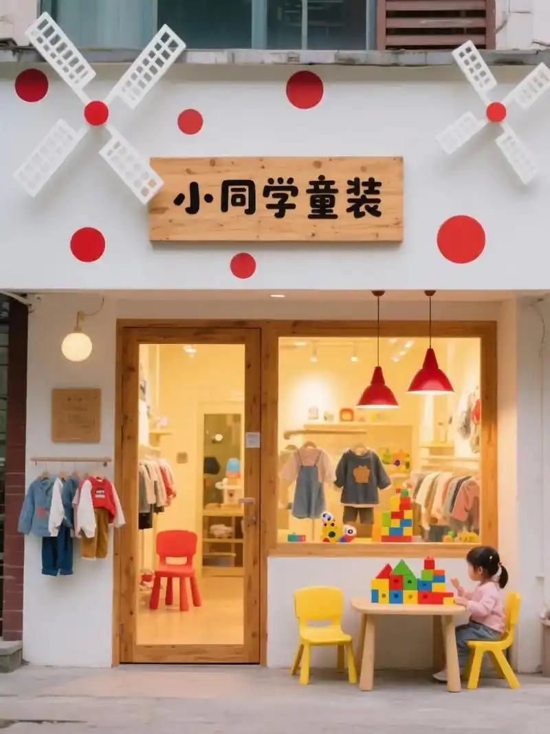 童装店门头设计合集来啦!你们喜欢吗?#门头设计 #店铺设计