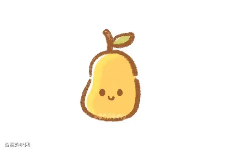 可爱鸭梨怎么画