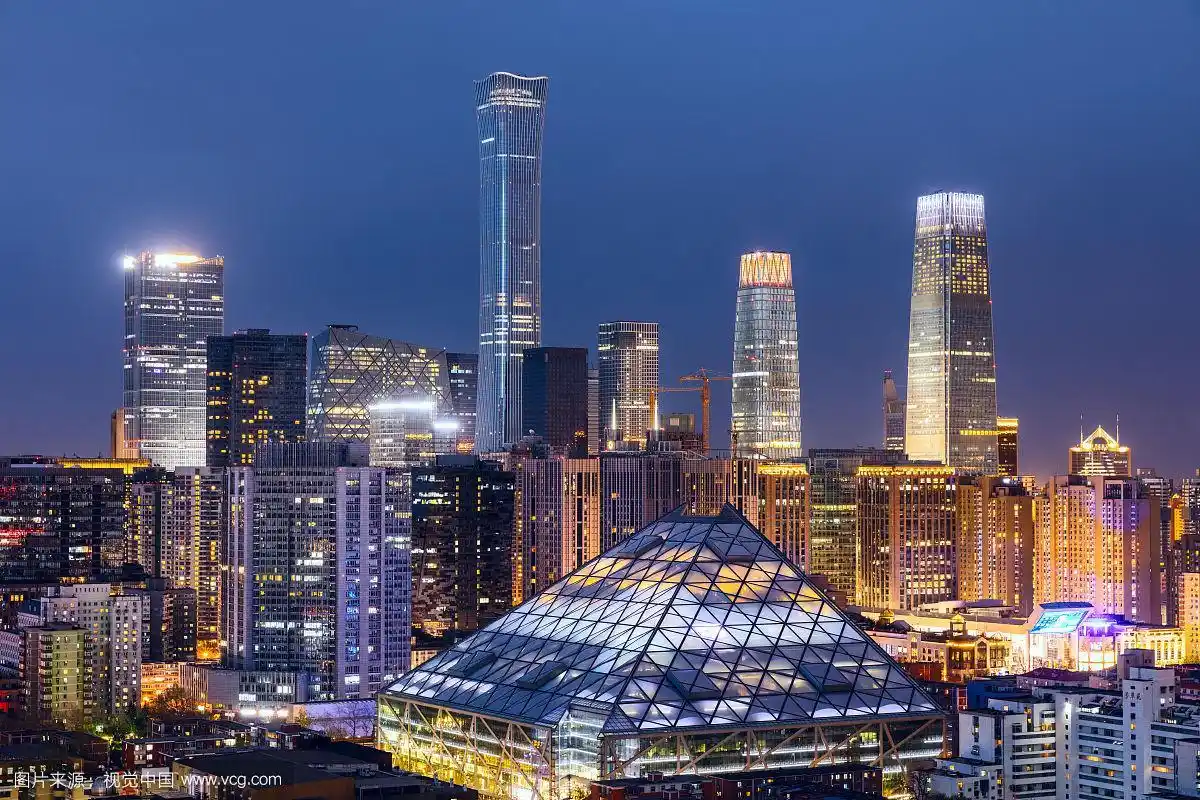 北京cbd商务区夜景