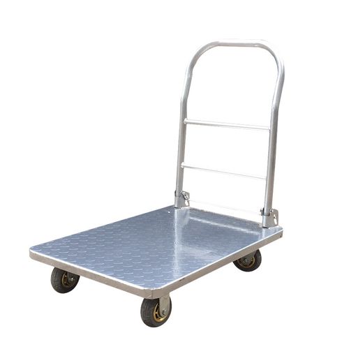 谋福 2028 超市仓库折叠手推低音平板车加厚工具车钢板手推车货车 60*