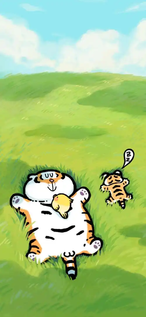 "可爱的胖虎"手机高清壁纸·图源:我不是胖虎君·原图上传,记得查看
