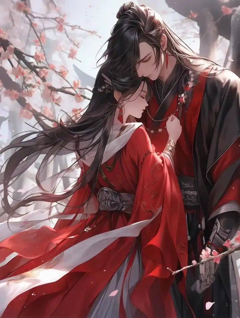 古风情侣 #古风 #红衣古装 #好图分享 #绝美 #aigc - 抖音