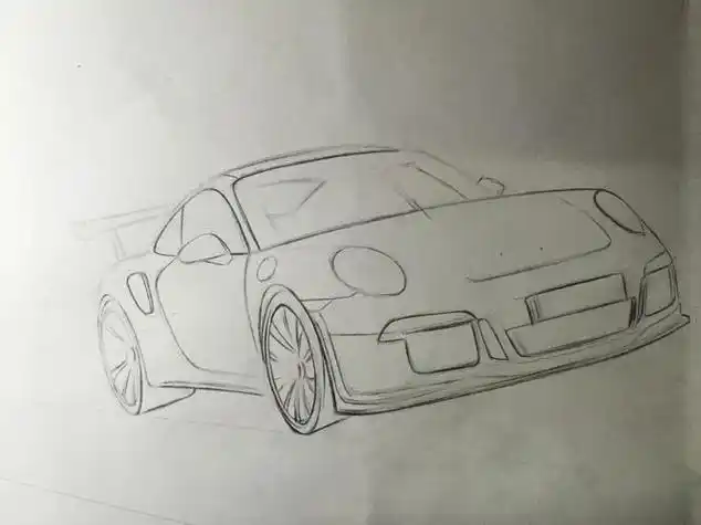 汽车素描图片简单 汽车素描画简单图片