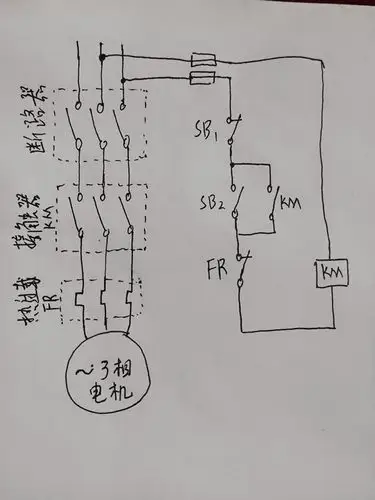 三相异步电动机启停电路图