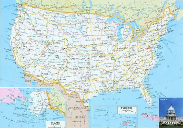 美国地图_美国地图查询_美国地图全图 - 查字典地理网