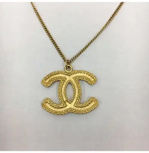 chanel(香奈儿) #金色大双c吊坠项链