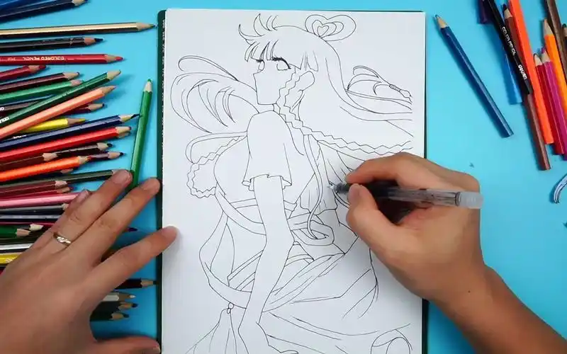 活动  临摹叶罗丽精灵梦手绘,王默简笔画