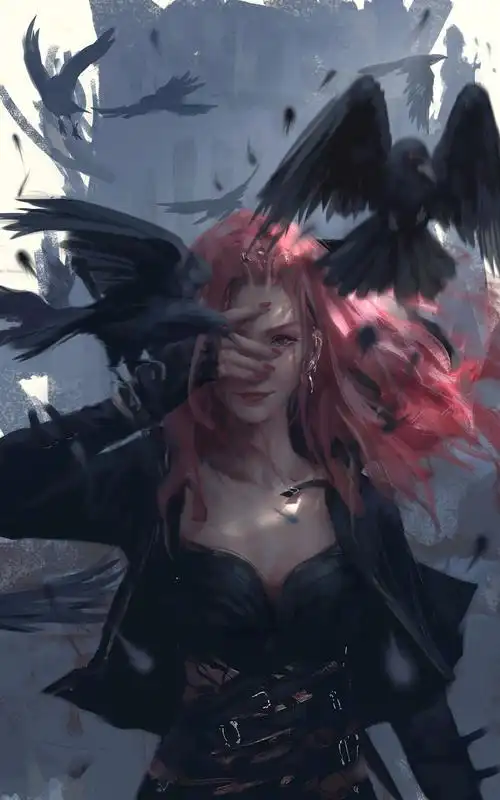 鬼刀云娜wlop插画6,高清图片,手机壁纸