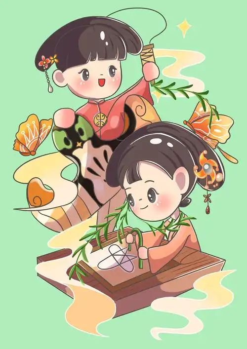 民族系列插画-满族