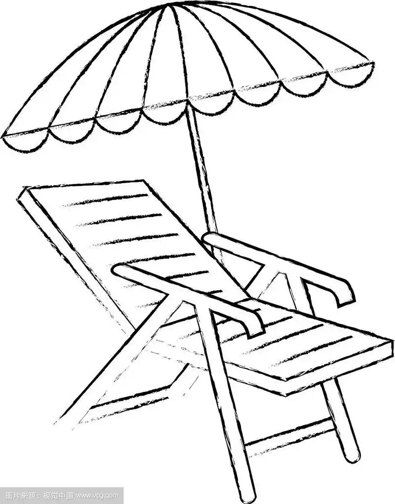 孤立的沙滩椅