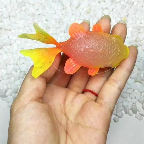 会动的仿真鱼假鱼会游动小鱼模型软胶假金鱼小号热带装饰鱼缸造景