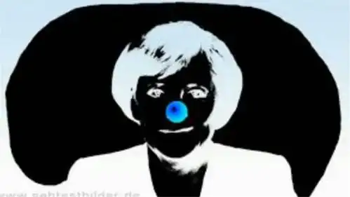 再来看一张类似的图片,盯着鼻尖看10秒钟,然后闭上眼睛或看着白色