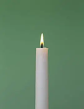 白色,蜡烛,小,照亮,火焰,绿色背景