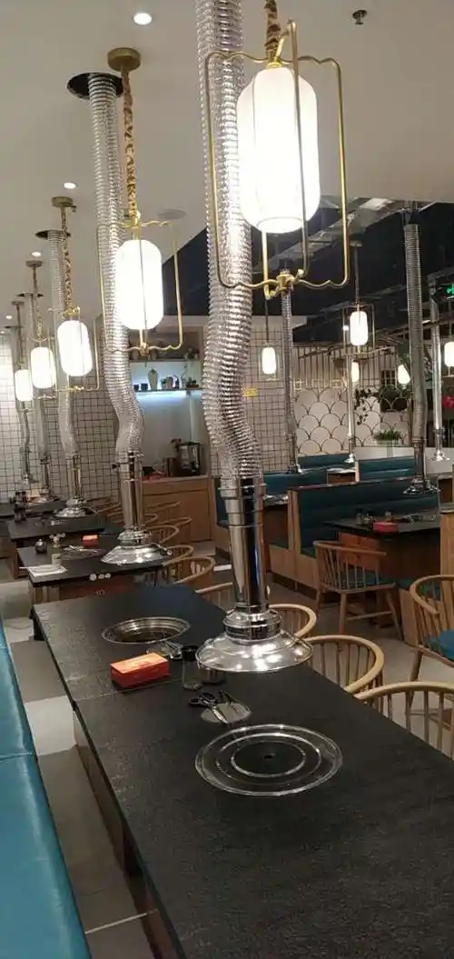 烤肉店伸缩排烟管定制安装定制临沂商场排烟通风管道定制排烟罩