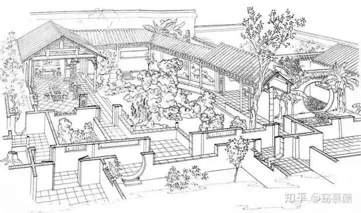 留园石林小院,园林建筑的自由布局
