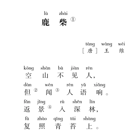 小学生必背古诗词80首-12.鹿柴--王维