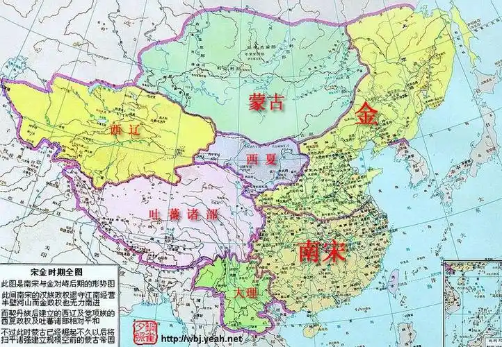 宋朝疆域图 宋朝国土面积为460万平方公里