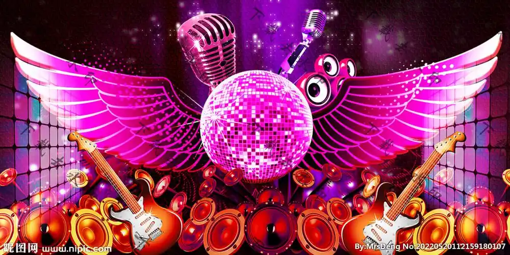 ktv酒吧唱吧麦霸背景墙图片
