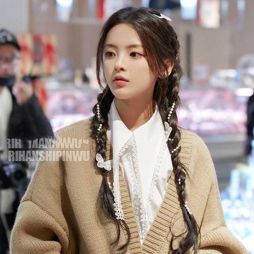 杨超越同款发饰珍珠平行时空遇见你编发链脏辫汉服蝴蝶女发夹头饰