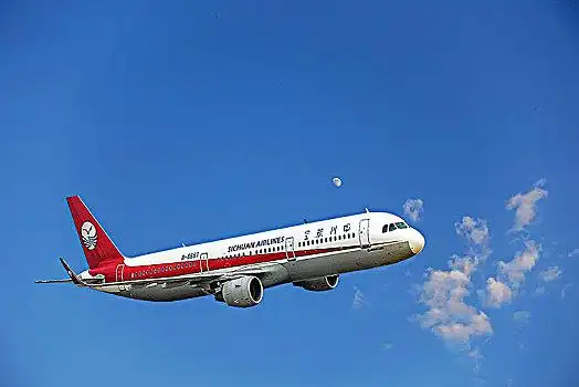 飞机,蓝天,白云,四川航空