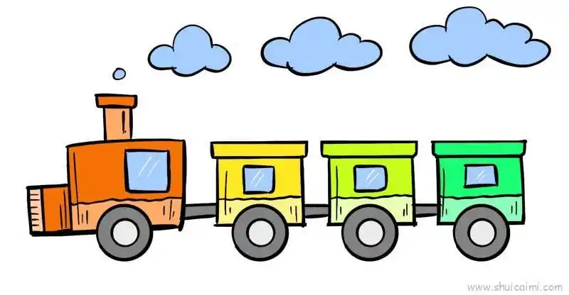 小火车儿童画怎么画小火车简笔画好看