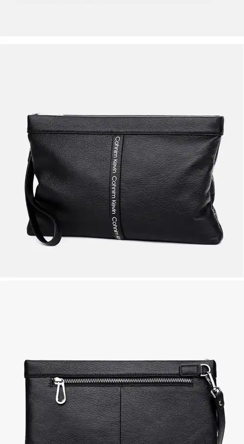 cohnimkevin男士手拿包商务时尚头层羊皮简约纯色信封包男