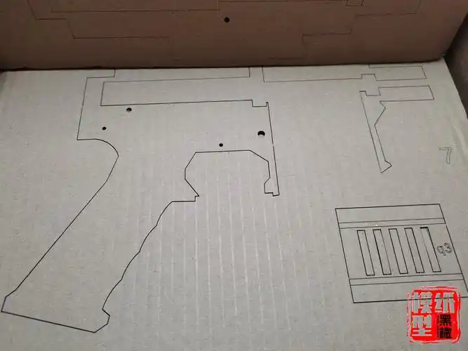模型m416突击步枪纸板实物切割板材材料diy其他类型纸模