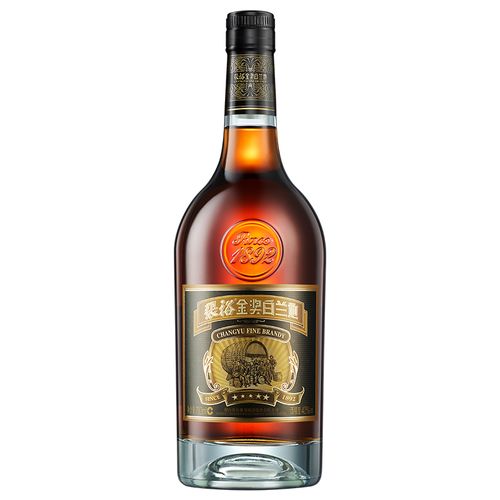 张裕五星金奖白兰地700ml单支白兰地