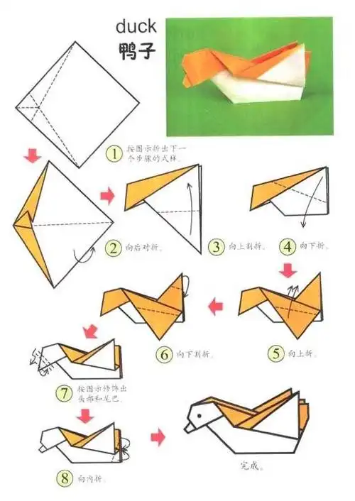 幼儿园中班动物折纸步骤图大全