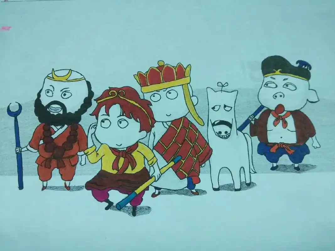 让喜欢的事成为生活 再画一张动漫西游记里的师徒四人,打发打 - 抖音