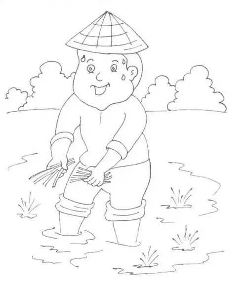 辛勤的劳动人民简笔画职业人物